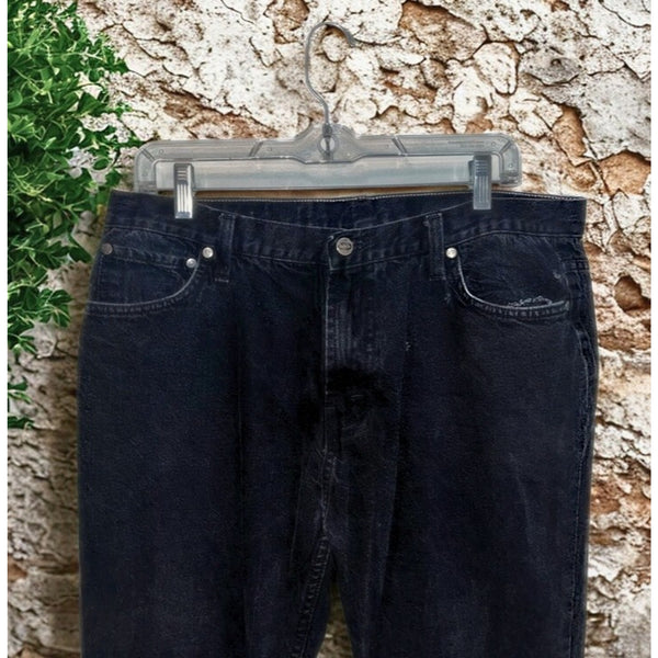 Von Dutch Black Jeans Men’s 34x27 Vintage Denim No Tags Small Crotch Hole Y2K