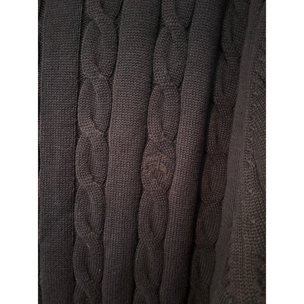 Brooks Brothers Navy Blue Cable Knit Cotton Crewneck Sweater Men's XL NWT $108