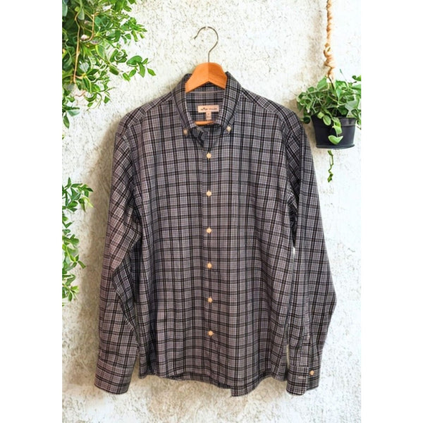 Peter Millar Crown Summer Comfort Applecrest Performance Tattersall Shirt M EUC