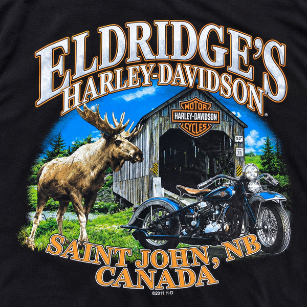 Harley Davidson Canada Beaver T Shirt 4XL Saint John NB Double Sided Biker