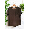 Marine Layer Signature Pocket T Shirt M/L Olive Green Navy Stripe Style 15101