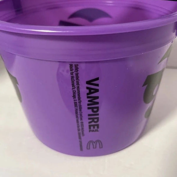 McDonald's 2023 Halloween Boo Bucket Vampire Happy Meal Pail Trick or Treat