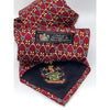 Paolo Gucci Silk Tie Vintage Made in Italy Hand Finished Red Geometric 100% Silk