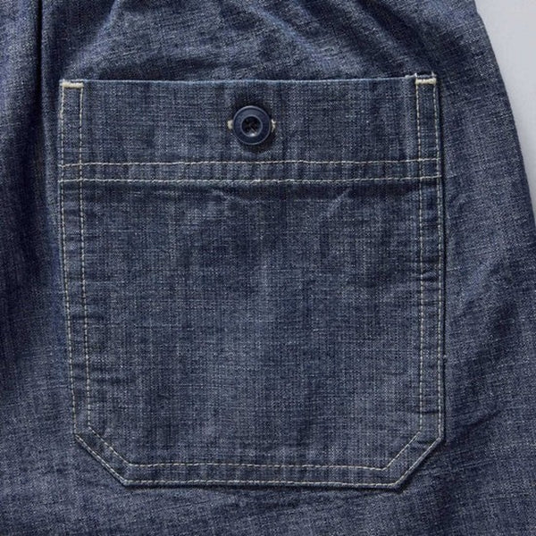 Taylor Stitch Breakwater Shorts XL Washed Indigo Chambray Organic Cotton NWOT