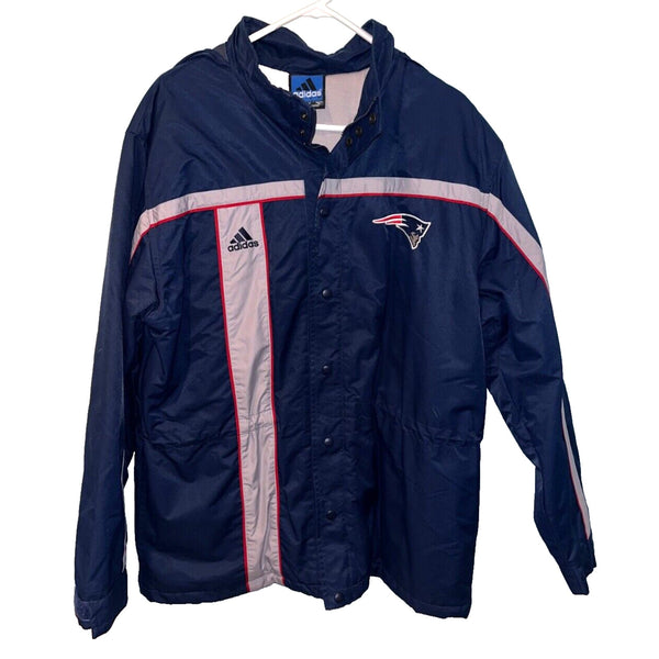 New England Patriots Adidas Hooded Full Zip Jacket Men’s M Vintage NFL