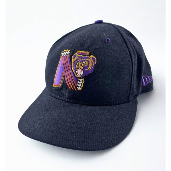 Newark Bears Team Issued New Era 59FIFTY Fitted Hat 7 1/4 Rare Black Cap
