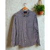 Charles Tyrwhitt Heavy Cotton Blend Slim Button Down Shirt Checkered Men's Sz. L