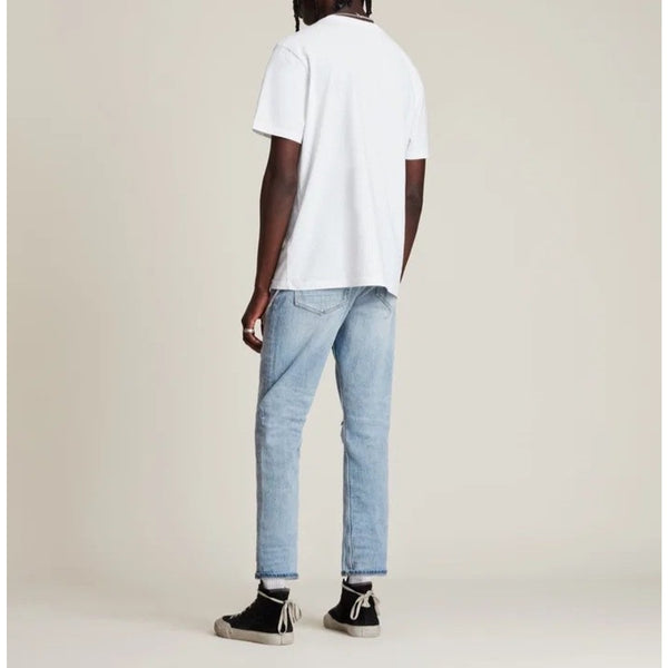 AllSaints Orbit Crew T Shirt Mens Small White Out Of This World Relaxed Fit