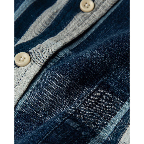 Taylor Stitch x Stetson California Shirt Sz. 2XL 46 Indigo Plaid Organic Cotton