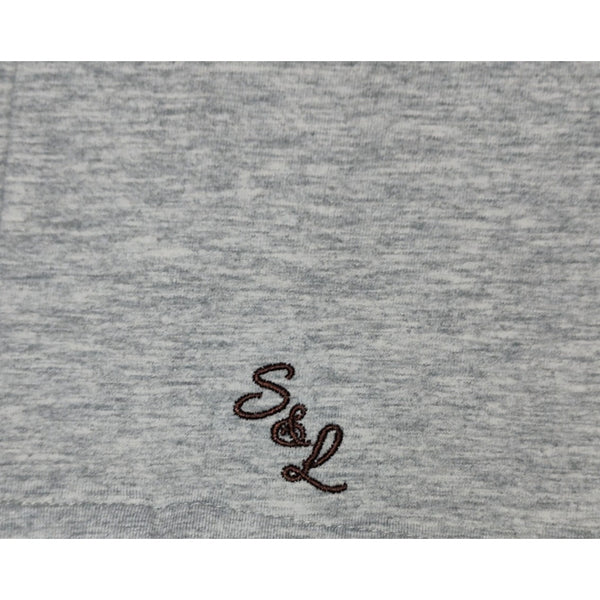 State & Liberty Athletic Fit Stretch Button Shirt Heather Gray Sz L Short Sleeve