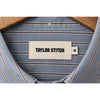 Taylor Stitch The Jack Parkway Stripe Shirt Men's 2XL 46 Organic Cotton Blue