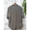 Buck Mason Draped Twill Shirt Men's 2XL Gray Short Sleeve Cotton Rayon Button Up