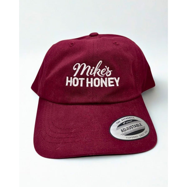 Mike's Hot Honey Promotional Dad Hat Burgundy Strapback OSFA Yupoong NWT Cap