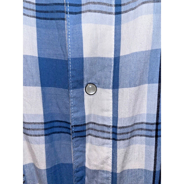Levis The Two Horse Brand Western Long Sleeve Pearl Snap Plaid Shirt XL