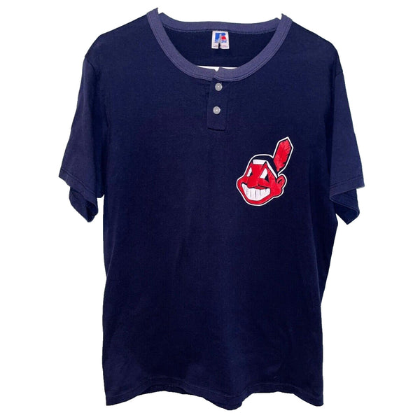 Cleveland Indians Chief Wahoo Russell Athletic T-Shirt Mens Sz. M USA Vintage