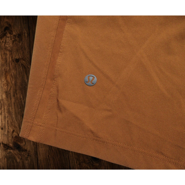 Lululemon Pace Breaker Lined 9" Shorts Mens Large Copper Brown LM7ANTS Running