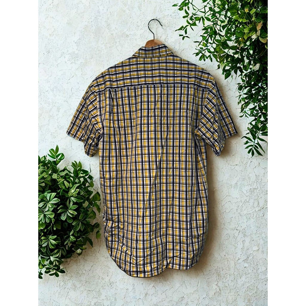 Paul & Shark Yachting Plaid Shirt Men’s 39/15.5 M Short Sleeve Button Down Italy