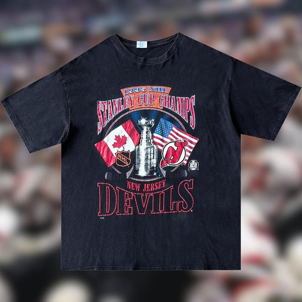 New Jersey Devils 1995 NHL Stanley Cup Champions Starter T-Shirt USA Men’s Large