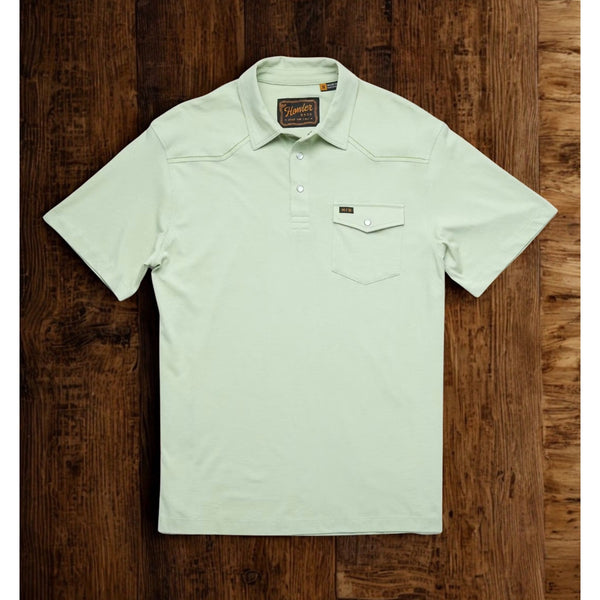 Howler Brothers Ranchero Western Pearl Snap Polo Green Cotton Shirt Mens M