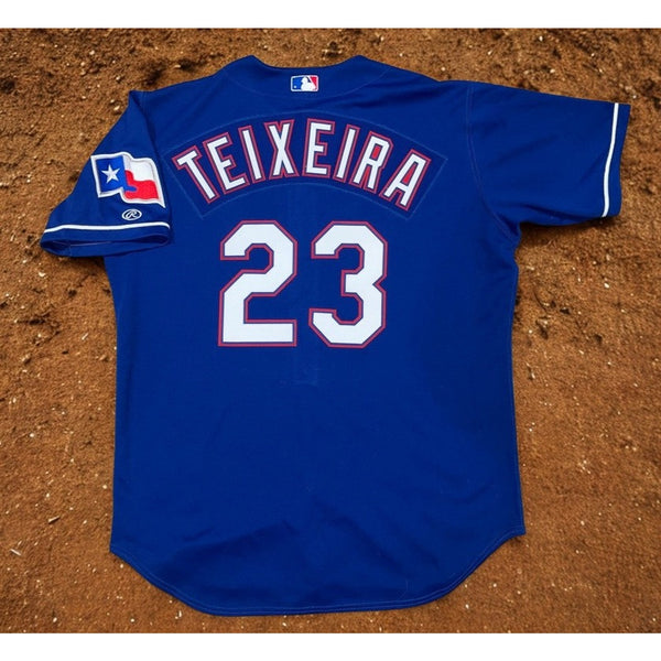 Texas Rangers Mark Teixeira MLB Rawlings Road Game Jersey 48 XL Game Worn/Issued