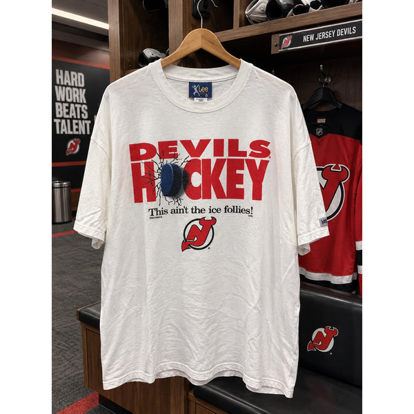 New Jersey Devils Lee Sport Nutmeg This Ain't The Ice Follies Shirt 2XL Vintage