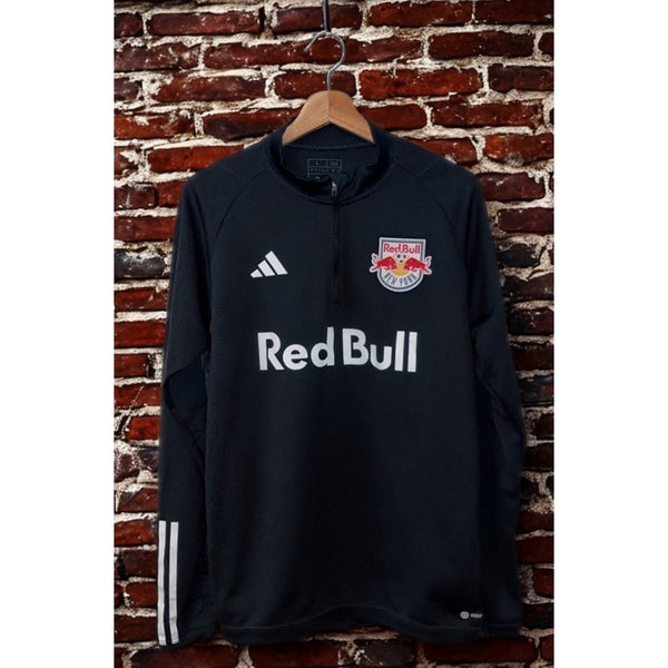 New York Red Bulls Team Issued Adidas AEROREADY 1/4 Zip Training Top L Black