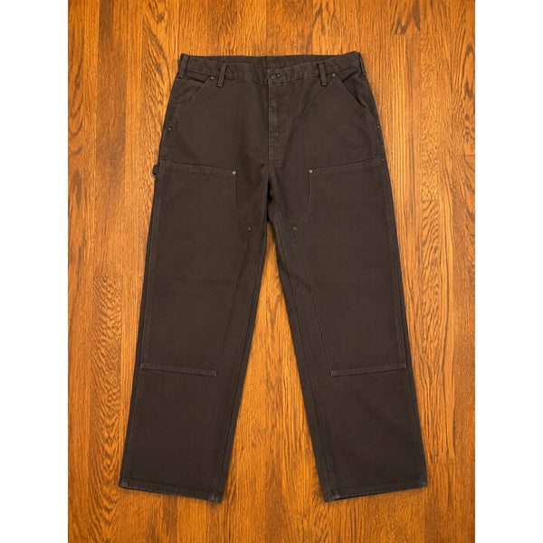Carhartt B136 DKB Double Knee Canvas Carpenter Pants Mens 40x34 Dark Brown Work