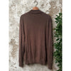 Charles Tyrwhitt Merino Wool 1/4 Zip Sweater Mens XL Brown Extra Fine Pullover