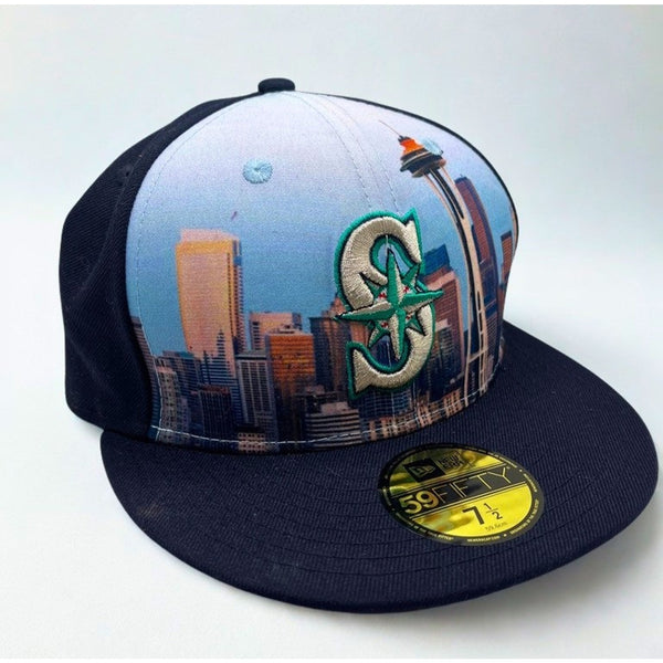 Seattle Mariners MLB New Era 59FIFTY Skyline Summit Fitted Hat 7 1/2 NWT Rare