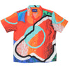 Awake NY x Sam Friedman Silk Shirt Orange Abstract Print Sz L NWOT RARE