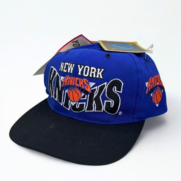 New York Knicks G Cap Vintage 90s Snapback Hat NBA Deadstock NWT Rare Blue Black