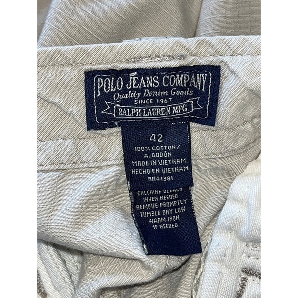 Polo Ralph Lauren Jeans Co Cargo Shorts 42 Khaki Y2K Gorpcore Military USA
