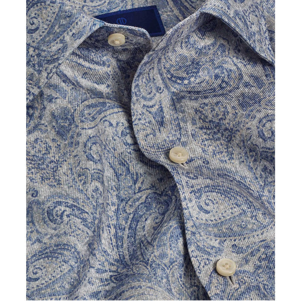 David Donahue Paisley Print Sport Shirt Men's Medium NWT Luxury Dress MSRP $165