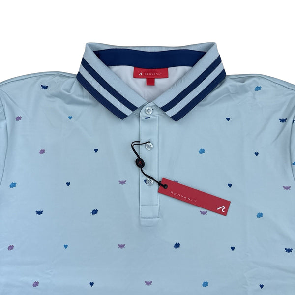 Redvanly Langham Performance Golf Polo Shirt Men’s M Breeze Blue R2415 NWT $105