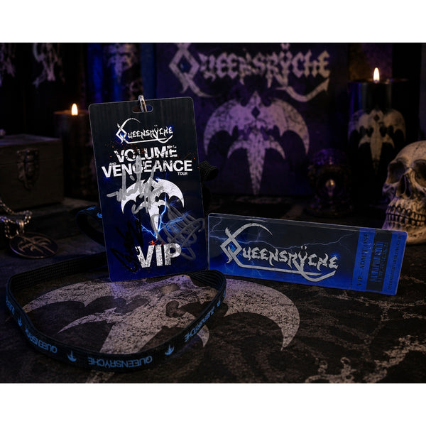 Queensryche Signed VIP Pass Ticket Volume & Vengeance Tour 2025 Grillo Wilton EJ