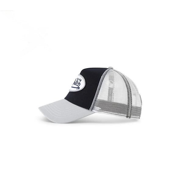 Von Dutch Classic Trucker Hat Canvas Armory Blue 462 Navy Silver NWT