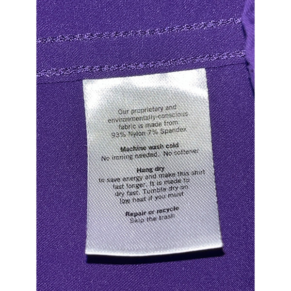 Poncho Outdoors Billy Bob Western Snap Shirt Purple Pearl Snaps Men's L EUC