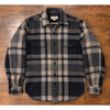 Wallace & Barnes Wool Blend Plaid CPO Shacket Shirt Jacket Mens Small Navy Gray