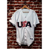 Team USA Baseball Jersey Russell Athletic White 2000 Olympics Sz 44 (L) Vintage