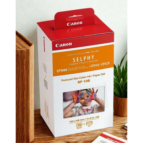 Canon RP‑108 High‑Capacity Color Ink & Paper Set (108 Sheets) – New