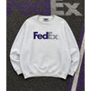 FedEx Lee Ultraweight Sweatshirt Mens Large White Logo Crewneck USA Vintage 90s