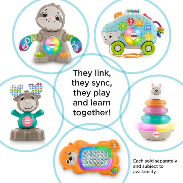 Fisher-Price Linkimals Happy Shapes Hedgehog Pull Toy Lights Music NIB