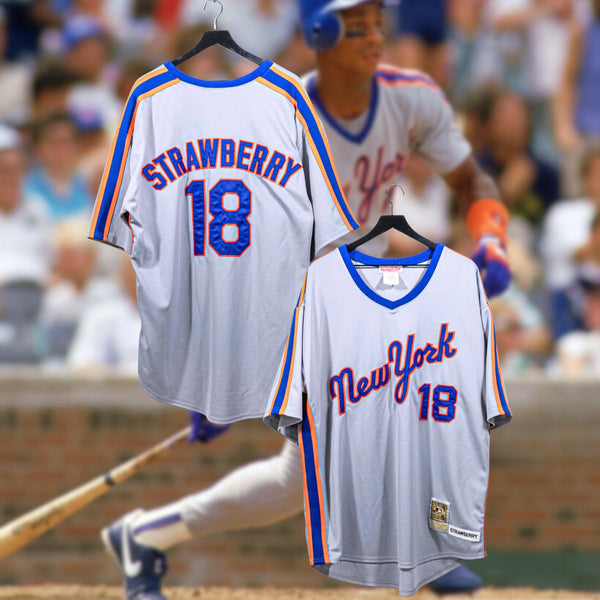 New York Mets Darryl Strawberry Mitchell & Ness Cooperstown Jersey USA Sz 56 2XL