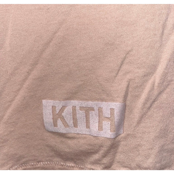 Off-White c/o Virgil Abloh x Kith 2017 Pink Main Label Tee Shirt Sz. M Authentic