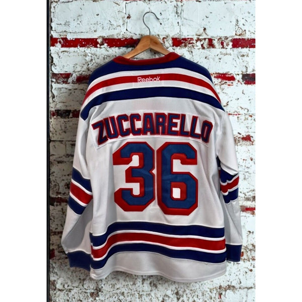 New York Rangers Mats Zuccarello Zucc Reebok CCM NHL Jersey Fight Strap Size 52