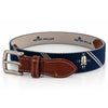 Peter Millar Quaker Ridge Golf Club Youth Belt Large Blue Woven Leather 30"