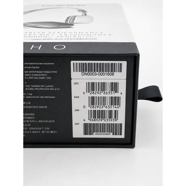 Harman Kardon SOHO Slim Foldable Mini Headphones White HKSOHOIWHT Sealed NIB