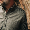 Taylor Stitch The Jack Shirt Men's 2XL 46 Charcoal Donegal Nep Organic Cotton