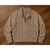 Anncraft Donegal Irish Wool Fisherman Sweater L Full Zip Cable Knit Vintage