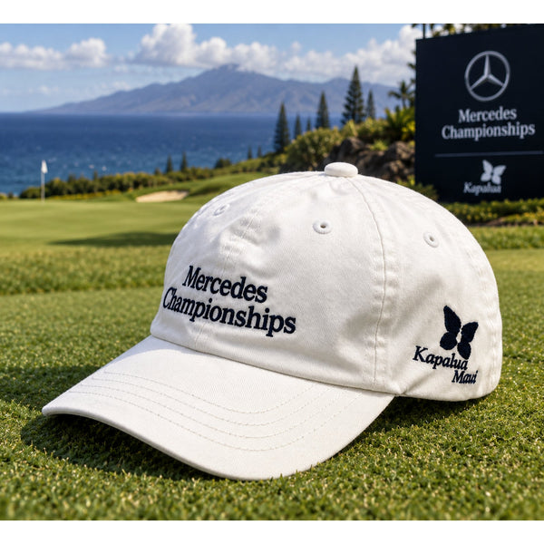 Mercedes Championships Kapalua Maui Golf Hat Imperial Strapback White Vintage